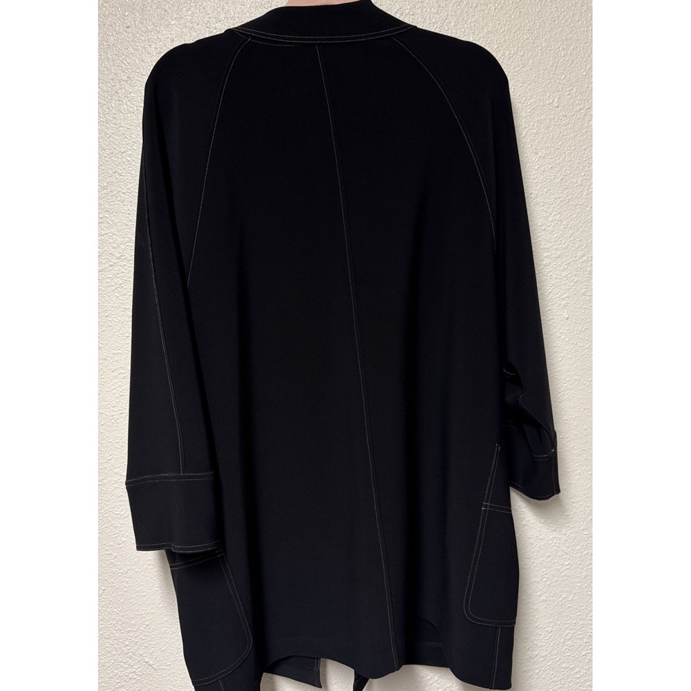 Chico Travelers Black Jacket Size 2 12/14 Pockets Staple Capsule Flowy Comfort - Picture 3 of 9